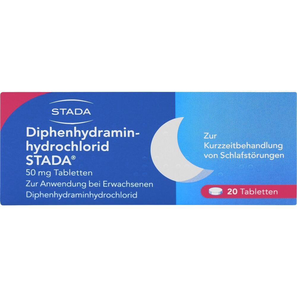 Verpackung von Schlafstörungstabletten mit Mondmotiv und 20 Tabletten.
