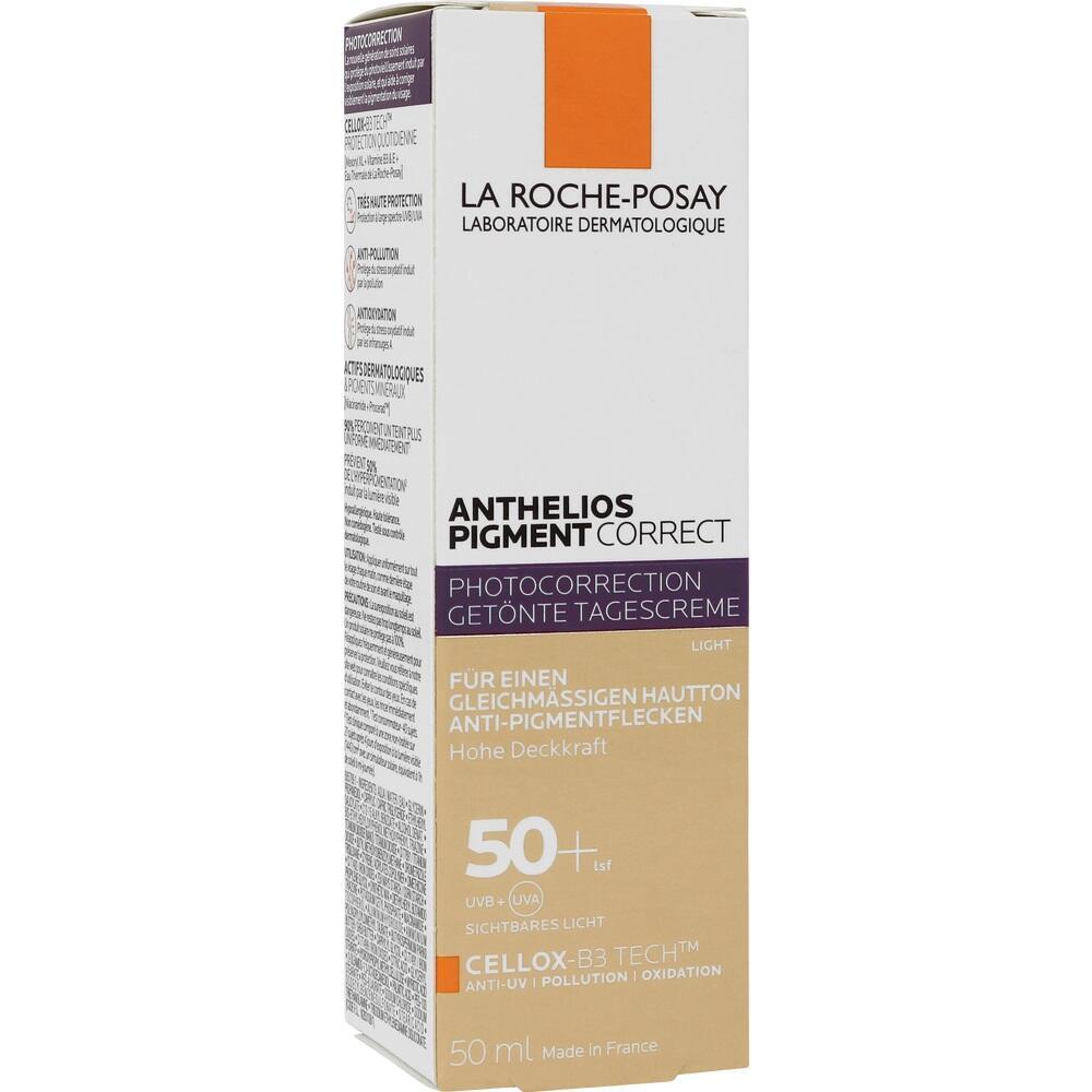 Verpackung einer get&ouml;nten Tagescreme mit Lichtschutzfaktor 50+ von La Roche-Posay.