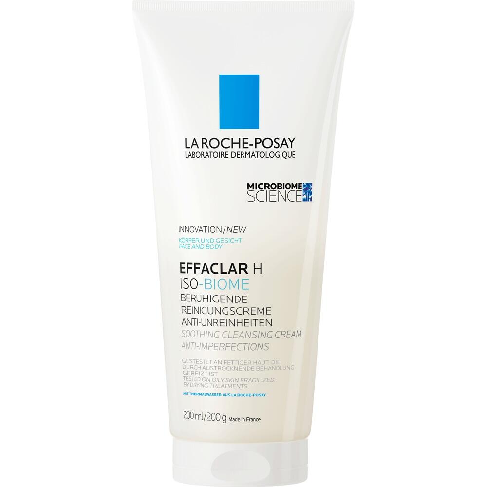 Ein wei&szlig;es Reinigungsgel von La Roche-Posay mit blauem Logo auf der Verpackung.