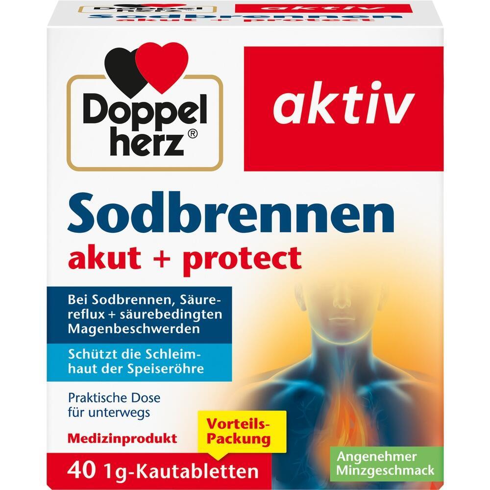 Verpackung von Kautabletten gegen Sodbrennen, mit Minzgeschmack und 40 St&uuml;ck Inhalt.