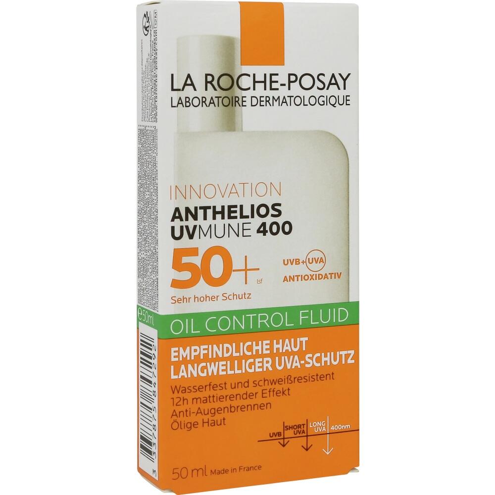 Sonnencreme mit hohem Schutzfaktor 50+ f&uuml;r empfindliche, &ouml;lige Haut.