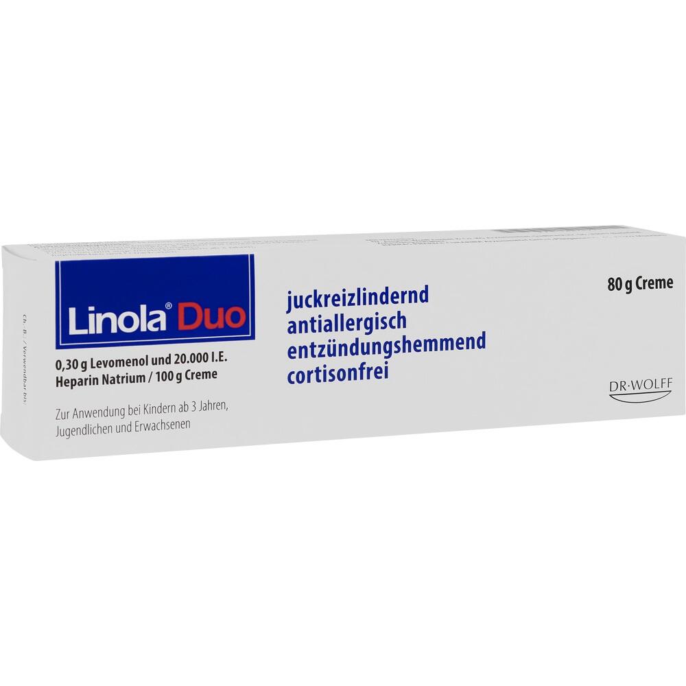 Eine wei&szlig;e Schachtel mit einer Juckreiz-lindernden und cortisonfreien Creme.