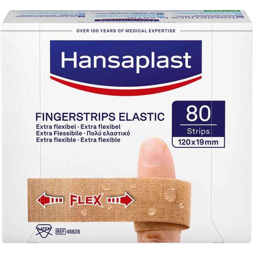 Eine Packung Hansaplast-Fingerpflaster, extra flexibel.