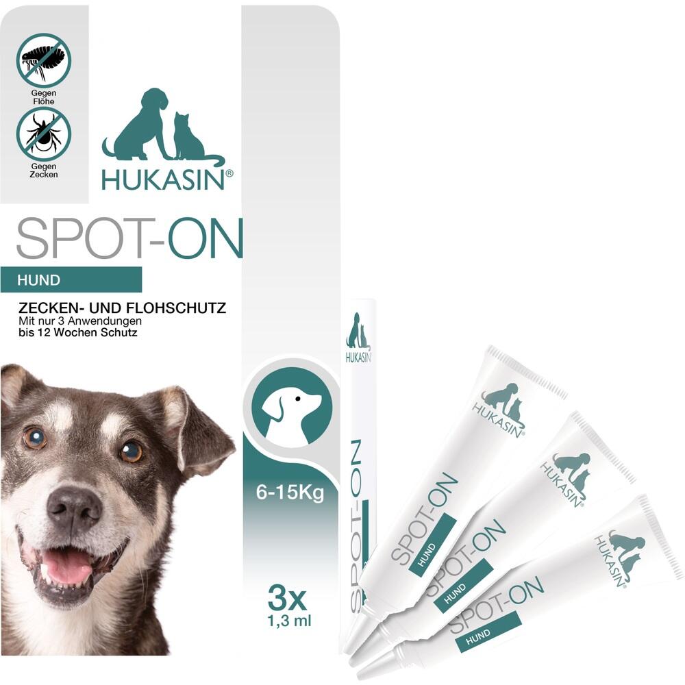 Eine Packung Hundemedizin gegen Zecken und Fl&ouml;he f&uuml;r Hunde von 6 bis 15 kg.