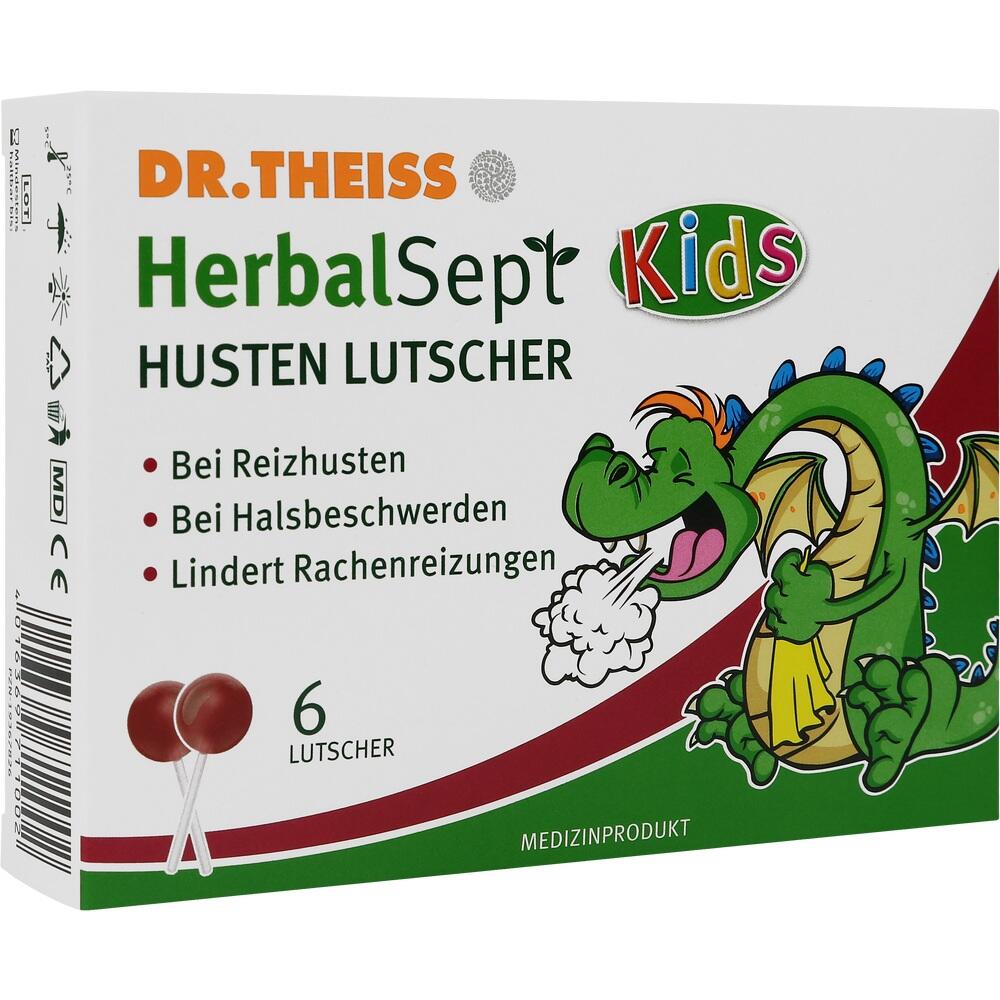 Eine Packung mit Drachenbild für Kinder-Hustenlutscher gegen Halsbeschwerden.