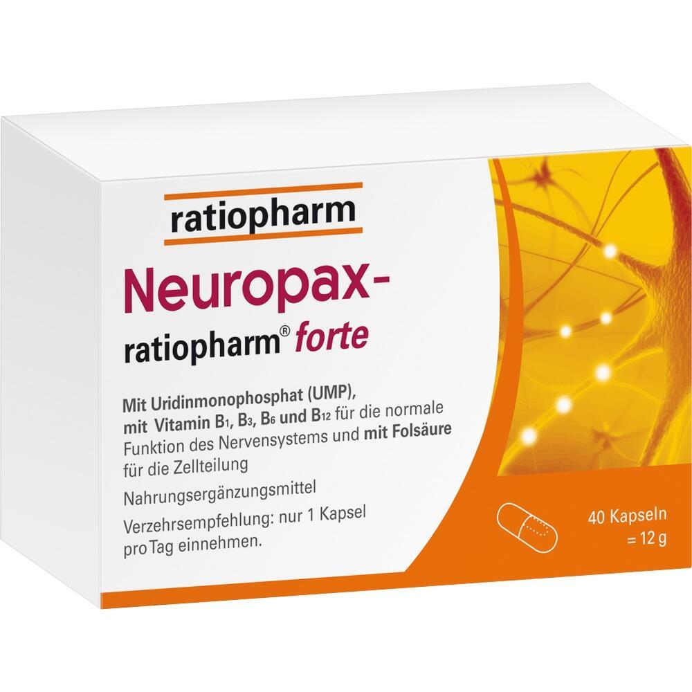 Eine Packung Nahrungsergänzungsmittel mit Vitaminen und Folsäure für das Nervensystem.