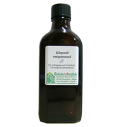 Braune Flasche mit Schraubdeckel und Etikett auf der Vorderseite.