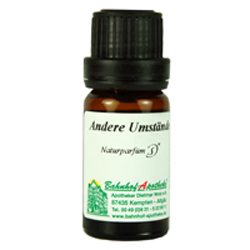 Braunes Fl&auml;schchen mit schwarzem Deckel und einem Etikett mit Text.